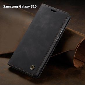 CaseMe For Samsung S10 Case Magnet Flip Leather Wallet Phone Cover For Samsung Galaxy S10 Phone Case