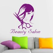 Hair Salon Wall Decal Sticker Barber Shop Scissor Vinyl Window Decals Decor Mural Hairdresser Glass Beauty Salon Sticker