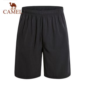 CAMEL Men Black Running Shorts  Outdoor Sports Shorts Gym Exercise Training Shorts Elastic Waist Reflective Shorts