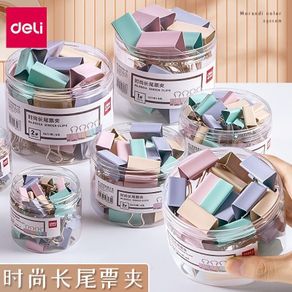 Hanah effective dovetail clip files long tail stationer Wang Yuan Deli File Stationery Ticket Large Size High-Value Cute