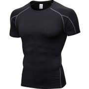 New Men's Short Sleeve Rashgard Compression Running T Shirt Men Quick Dry Gym Fitness Outdoor Sports Tights Sportswear