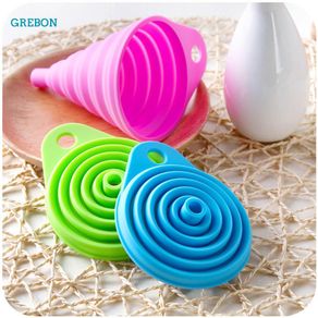 1PC Diamond Painting Accessories Mini Foldable Silicone Portable Funnel Household Liquid Dispensing Kitchen Tool DIY Long Neck