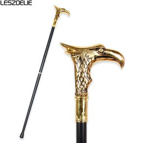 Gold Black Luxury Dragon Head Walking Cane Fashion Decorative Walking Stick