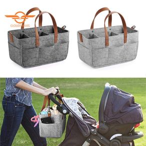 Baby Diaper Caddy Organizer - Baby Shower Basket Portable Nursery Storage Bin Car Storage Basket for Toys