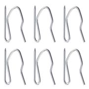 WSFS Hot 100 Pack Metal Curtain Hooks Drapery Hook Pins with Clear Box for Window Curtain, Door Curtain and Shower Curtain