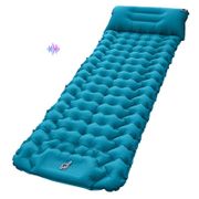 Camping Pad Sleeping Mat-Ultralight Camp Air Mattress Pad Connectable 2 Wide Extra Thick Sleep Pads with Inflatable Pump