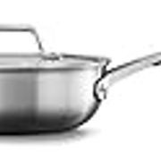 Calphalon 2029616 Premier Stainless Steel 3-Quart Chef’s Pan with Cover, Silver