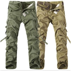 Men's Fashion Tactical Cargo Pants Men Combat Army Military Pants Cotton Multi Pockets Stretch Flexible Man Casual Trouser