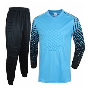 Soccer Goalkeeper Training Match Long Sleeve T-shirt Pants Full Length O-neck Unisex Adults Men Women Jersey Set Keeper Uniform