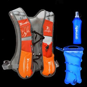 5L Running Hydration Backpack Rucksack Bag Vest Harness Water Bladder Hiking Camping Marathon Race Sports Orange