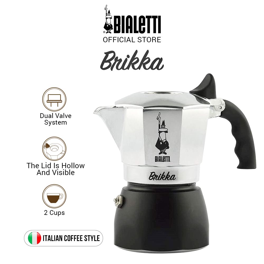  Bialetti - Moka Induction, Moka Pot, Suitable for all Types of  Hobs, 2 Cups Espresso (2.8 Oz), 90 milliliters,Black: Home & Kitchen