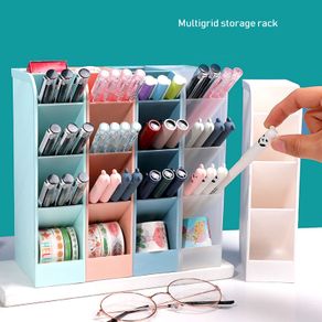 Simple Desk Office Supplies Organizer 4 Slots Pencil Pen Holder