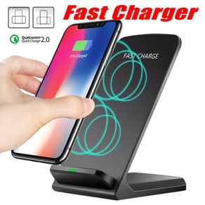 Qi Wireless Charger Stand Fast Charging For iPhone XS Max XR X 8 For Samsung S9 S8 S7  Fast Wireless Charging Stand Pad