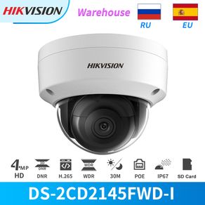 Hikvision IP Camera 4MP Dome PoE IR DS-2CD2145FWD-IS With SD Card Slot IVS IP67 CCTV Security Camera cam Powered by Darkfighter