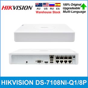 Hikvision Original NVR DS-7108NI-Q1/8P 8CH POE NVR 6MP View 4MP Record H.265+ POE IPC Security Network Video Recorder