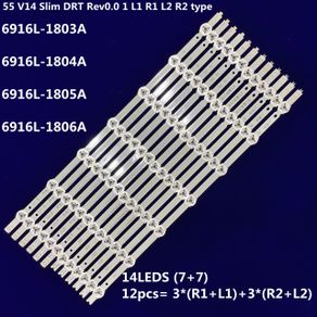 12 PCS LED backlight strip LG 55 Inch TV 55GB7800-CC 55"V14 Slim DRT Rev0.0 R1 L1 R2 L2 6916L-1803A/1804A/1805A/ 1806A
