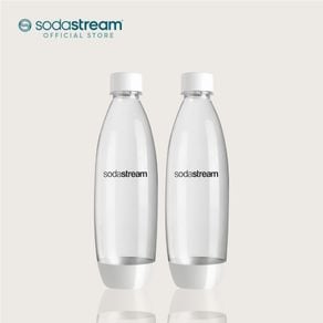 1 L White Slim Bottles Twin Pack - SodaStream