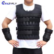 Crazyfly 20kg Weighted Vest Adjustable Loading Weight Jacket Exercise Weightloading Vest Boxing Training Waistcoat