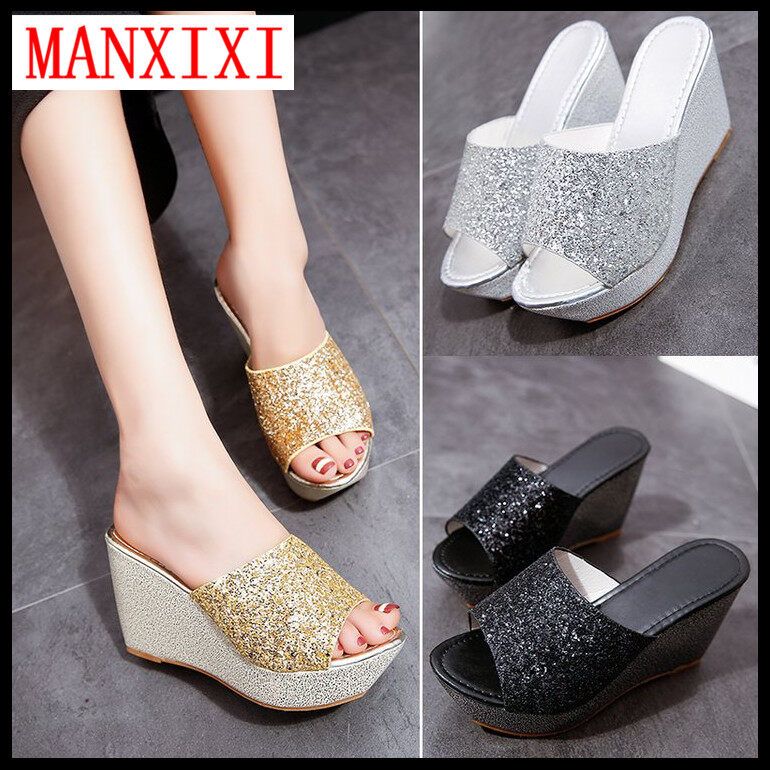 MANXIXI Brand Korean Version Fashion Wedge Shoes High Heels Thick Bottom   Inches Sandals For Women 35 40 Size Prices and Specs in Singapore |  04/2023 | For As low As 