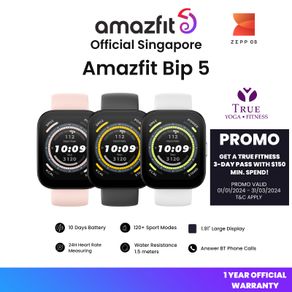 Amazfit Bip 5 Ultra-large 1.91" Display | Bluetooth Phone Calls | 4 Satellite Positioning Systems | 120+ Sports Modes
