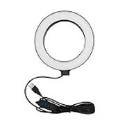 LED Selfie Ring Light Fill Light TikTok Lights YouTube Video Dimmable Broadcast Live with Stand Phone Holder Microphone 1pc 2pcs,Tri-Colors,26cm_Height 30-50cm