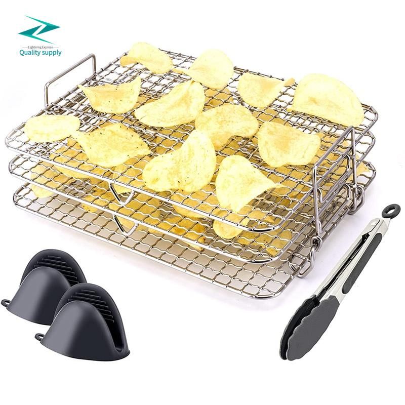 304 Stainless Steel Grill Rack Fits 4.2-5.8 Qt Air Fryer, Oven Air