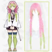 Anime Comic Demon Slayer Kimetsu no Yaiba Cosplay Wigs Kanroji Mitsuri Cosplay Wig Synthetic Wig Cosplay Accessories Men wigs