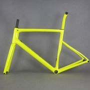 2020 Fluorescent yellow Flat Mount disc carbon road frame  Bicycle Frameset  T1000  New EPS technology disc carbon  frame TT-X19