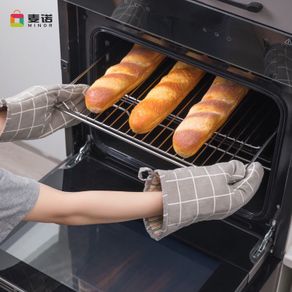 2只 加厚微波炉手套耐高温隔热厨房家用防热烤箱烤炉烘焙专用防烫