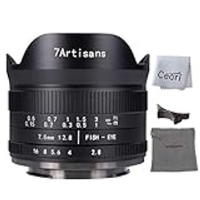 7artisans 7.5mm F2.8 II Fisheye Lens APS-C 190° Ultra Wide Angle Manual Fixed Lens, Compatible with Olympus and Panasonic M4/3 Micro 4/3 Mount Cameras