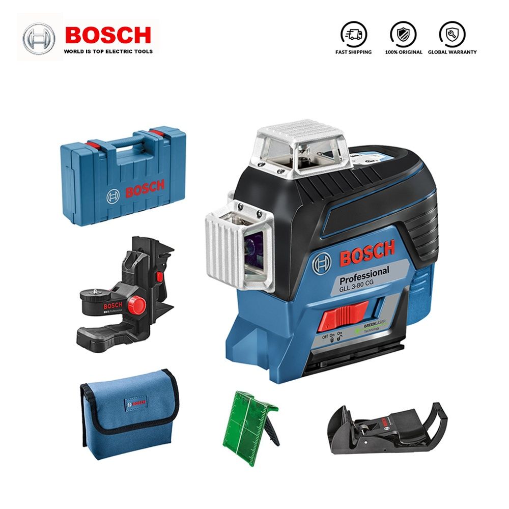 Bosch Laser Level Green 12-line Marker Vertical And Horizontal Indoor  Outdoor General Auxiliary Tools High Precision Gll3-60xg - Laser Levels -  AliExpress