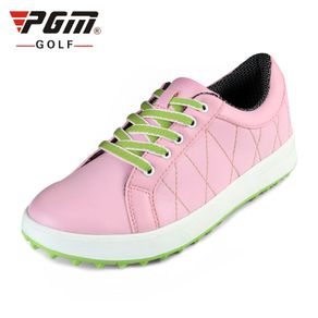 PGM Womens Soft Leather Golf Shoes Ladies Anti-skid Breathable Sneakers Lightweight Wearable Training Shoes AA10097