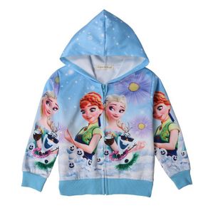 Frozen Elsa Anna Olaf Coat Jacket Kids Girls Hoodies Top Outwear