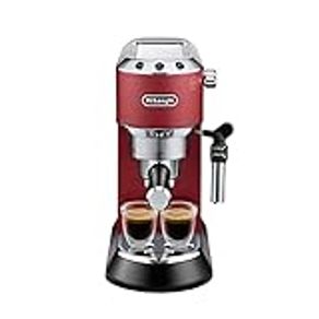 DeLonghi 132106169 Dedica Style Pump Coffee Machine (Red) Medium