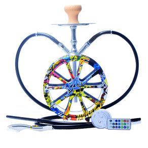 Acrylic Mini Hookah Shisha with Led Light Portable Hookah Shisha Narguile  Nargile Smoking Water Pipe Sheesha Chicha Accessories