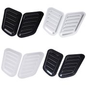 1Pair ABS Car Front Engine Cover Sticker Car Decorative Air Outlet Flow Intake Scoop Turbo Bonnet Vent Cover Hood