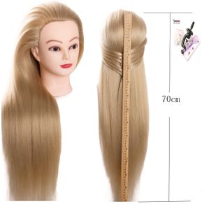 24''80% Real Human Hair Mannequin Head For Hair Training Styling  Cosmetology