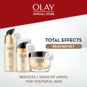[Bundle of 3] Olay Total Effects Early Anti-Aging Day + Night Cream + Serum