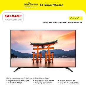 "(PRE-ORDER) Sharp TV 50"" Ultra HD 4K Android LED Smart TV 4T-C50BK1X  (3 Years Local Warranty)"