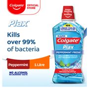 [Eliminates 99.9-percent Bacteria] Colgate Plax Peppermint Mouthwash 1L