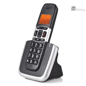 Bisofice Expandable Cordless Phone System with 3 Lines Display Support 5 Handsets Connection Call Block Hands-free Calls Intercom Conference Call Mute Function 16 Languages for Off