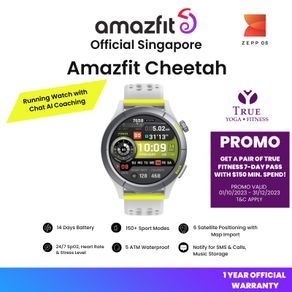 Amazfit Cheetah Round Smartwatch | Music Storage | AI-powered Zepp Coach™ | 14 days battery life