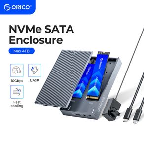 ORICO NVMe M.2 SSD Enclosure up to 4TB 40Gbps External M.2 Enclosure with  Fan, Compatible Thunderbolt 3/4 ,Support UASP Trim