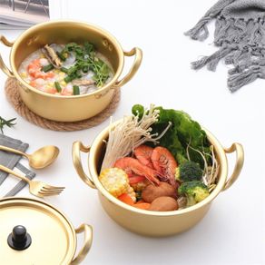 Korean Ramen Noodles Pot Aluminum Soup Pot With Lid Noodles Milk Egg Soup Cooking Pot Fast Heating For Kitchen Cookware