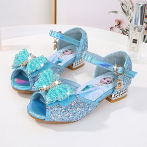 Genuine Frozen Elsa Princess Girls Sandals Fashion Baby Summer Cute Cartoon Crystal Shoes