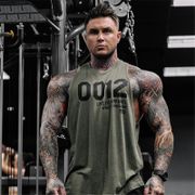 Summer Men Bodybuilding Tank Tops Gym Workout Fitness Cotton Sleeveless Shirt Running Clothes Stringer Singlet Casual Vest