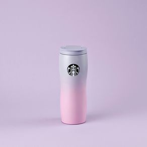 Starbucks 473ml/16oz Gradient Pink Double-Lid Stainless Steel