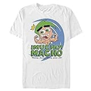 Nickelodeon Men's Big & Tall Mucho Macho T-Shirt, White, X-Large Big Tall