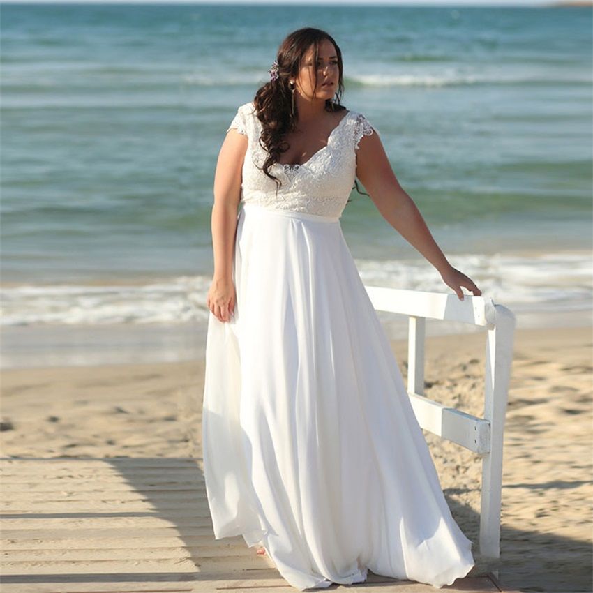 plus size simple wedding dresses cheap