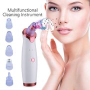 Electric Vacuum Suction Blackhead Cleaner Acne Black Head Extractor Blackhead Clean Vacuum Suction Blackhead Remover Face Pore Acne Pimple Removal Facial Cleaning Instrument Skin Care With 5 Heads [in stock]